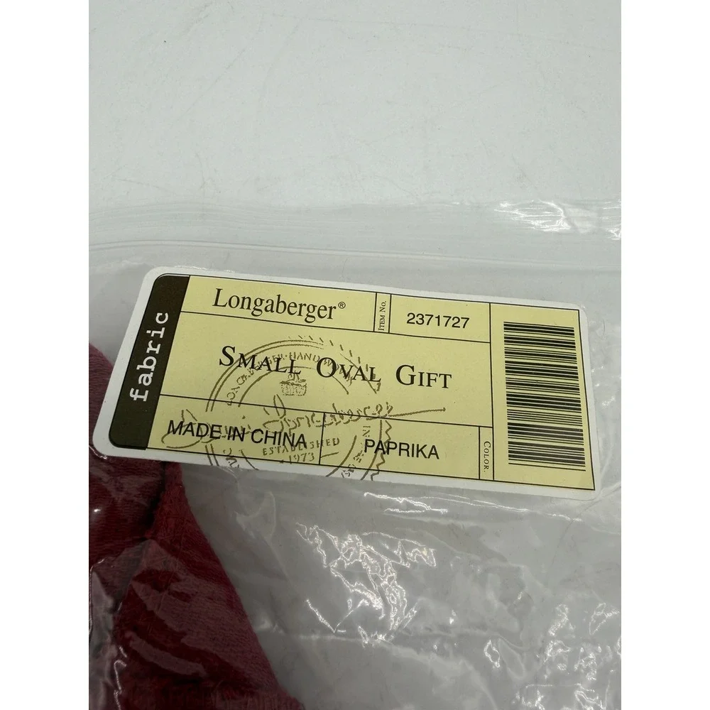 🌶️🧺 Longaberger Small Oval Gift Basket Liner ONLY – Paprika – NIP ✨‎